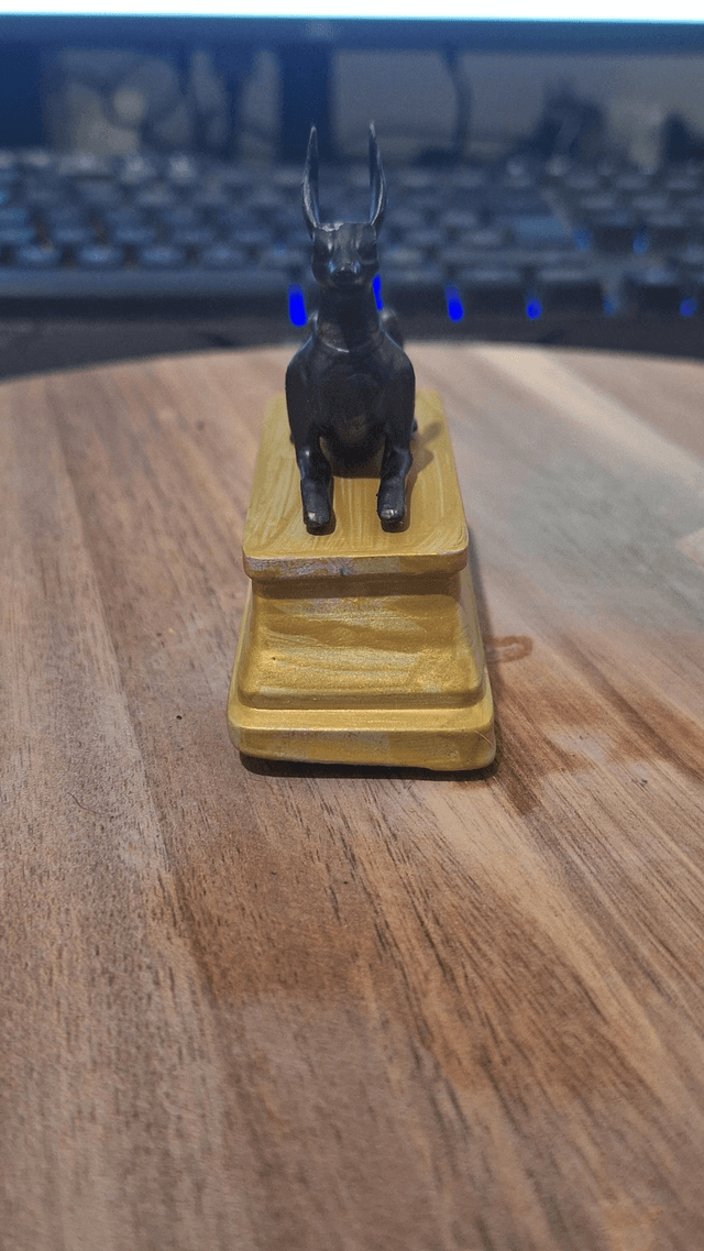 Figurine Chien Égyptien Anubis Noir Or - Sculpture Mythologie Ancienne
