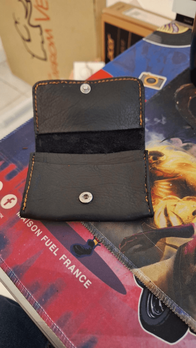 Portefeuille Cuir Marron Vieilli – Style Vintage Fait Main – Pochette Rabat
