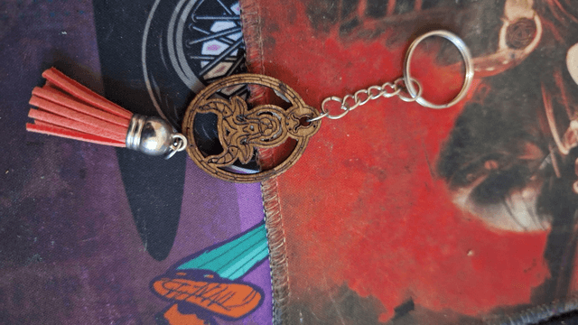 Porte-Clés Signe Astrologique Lion – Bois Gravé – Cadeau Zodiaque Unique