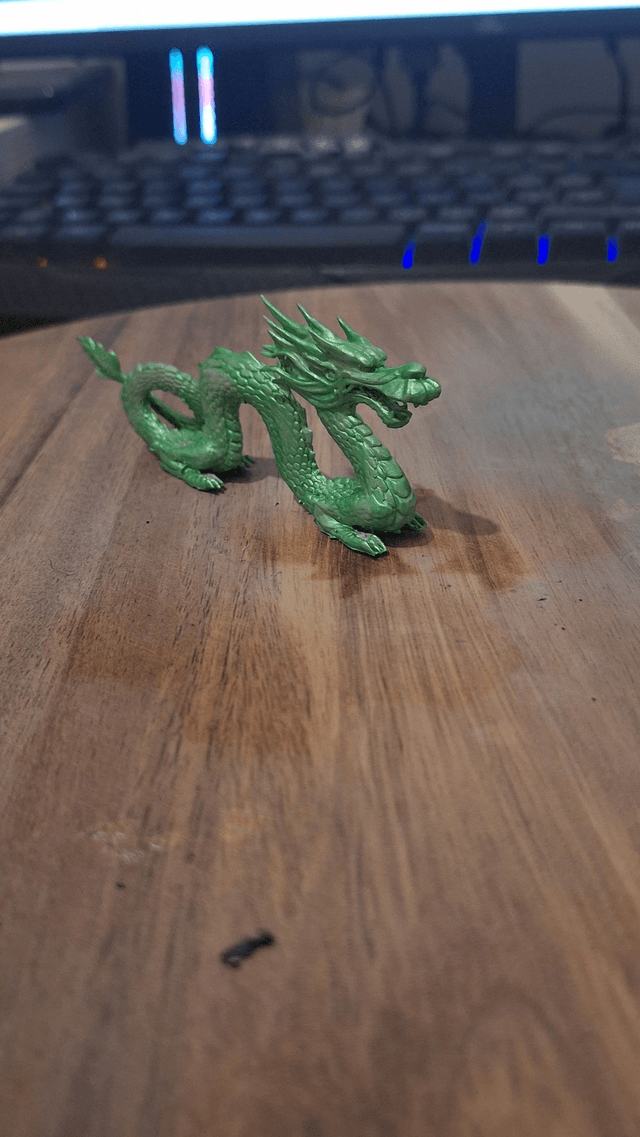  Figurine Dragon 3D - Modèle Vert Serpentiforme - Créature Fantastique