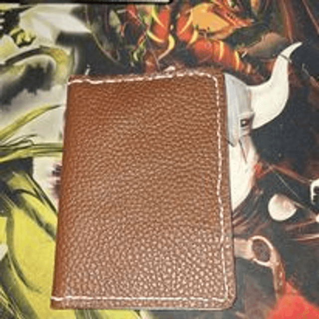 Porte-Passeport Cuir Bicolore Marron Blanc – Fait Main – Design Voyage Moderne