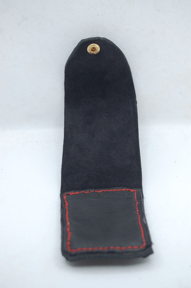 Porte-monnaie Cuir Noir Fait Main | Petit Portefeuille Compact Artisanat | Motif Celtique Discret | Cadeau Mixte Original