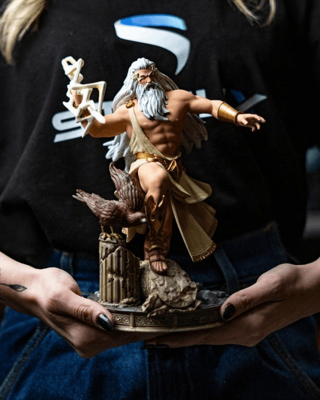 Figurine Zeus 3D - Dieu Grec du Tonnerre - Statue Mythologie