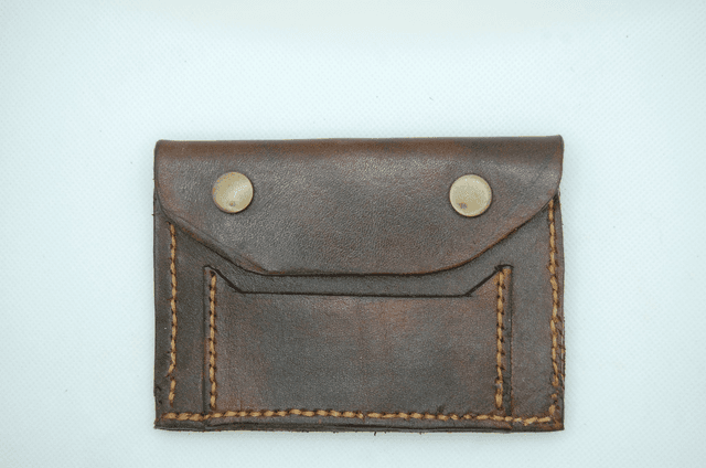 Portefeuille Cuir Marron Fait Main | Porte-cartes Compact Vintage | Artisanat Cuir Véritable Homme Femme | Minimaliste