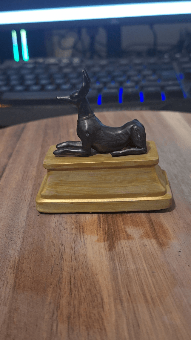 Figurine Chien Égyptien Anubis Noir Or - Sculpture Mythologie Ancienne